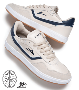 Lakai Terrace Skate Shoes - Cream/Navy Suede 4.png