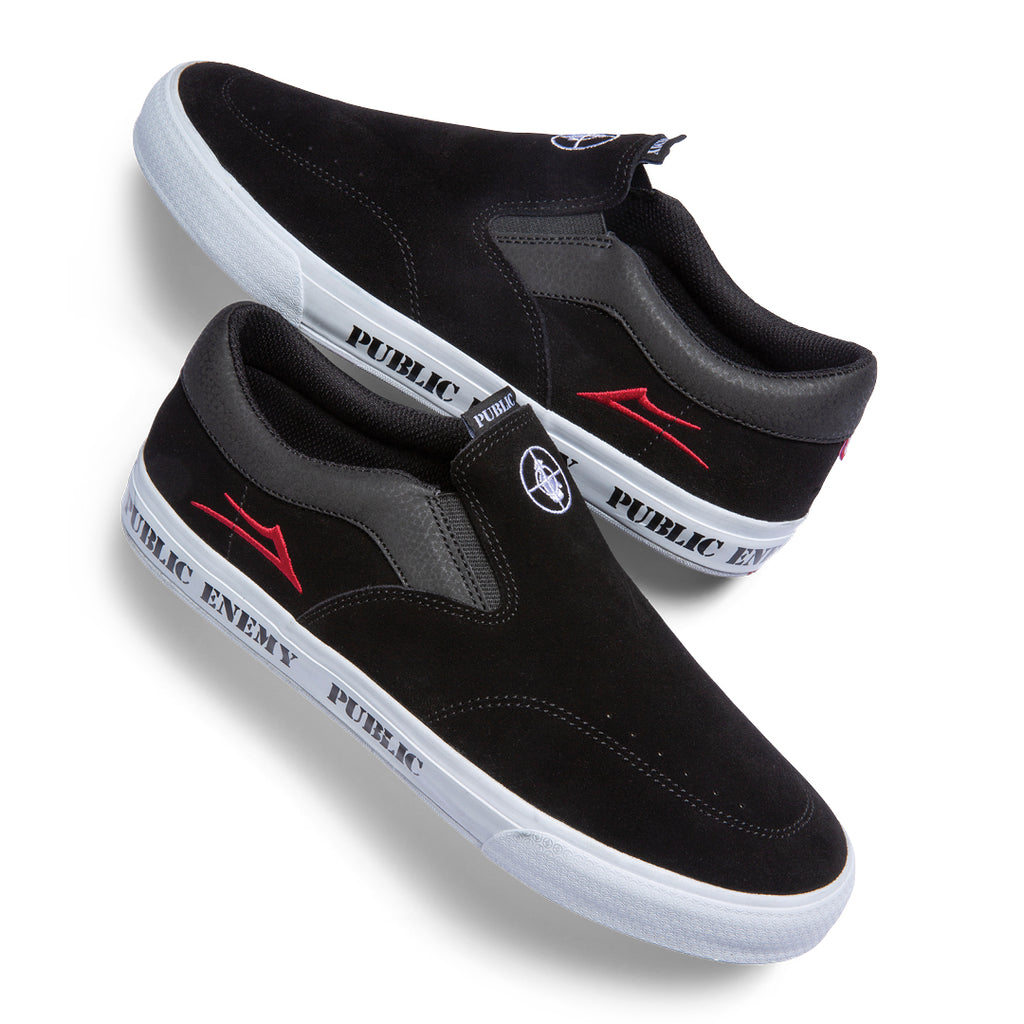 Lakai x Public Enemy Owen VLK Skate Shoes - Black/Red Suede 2.jpg