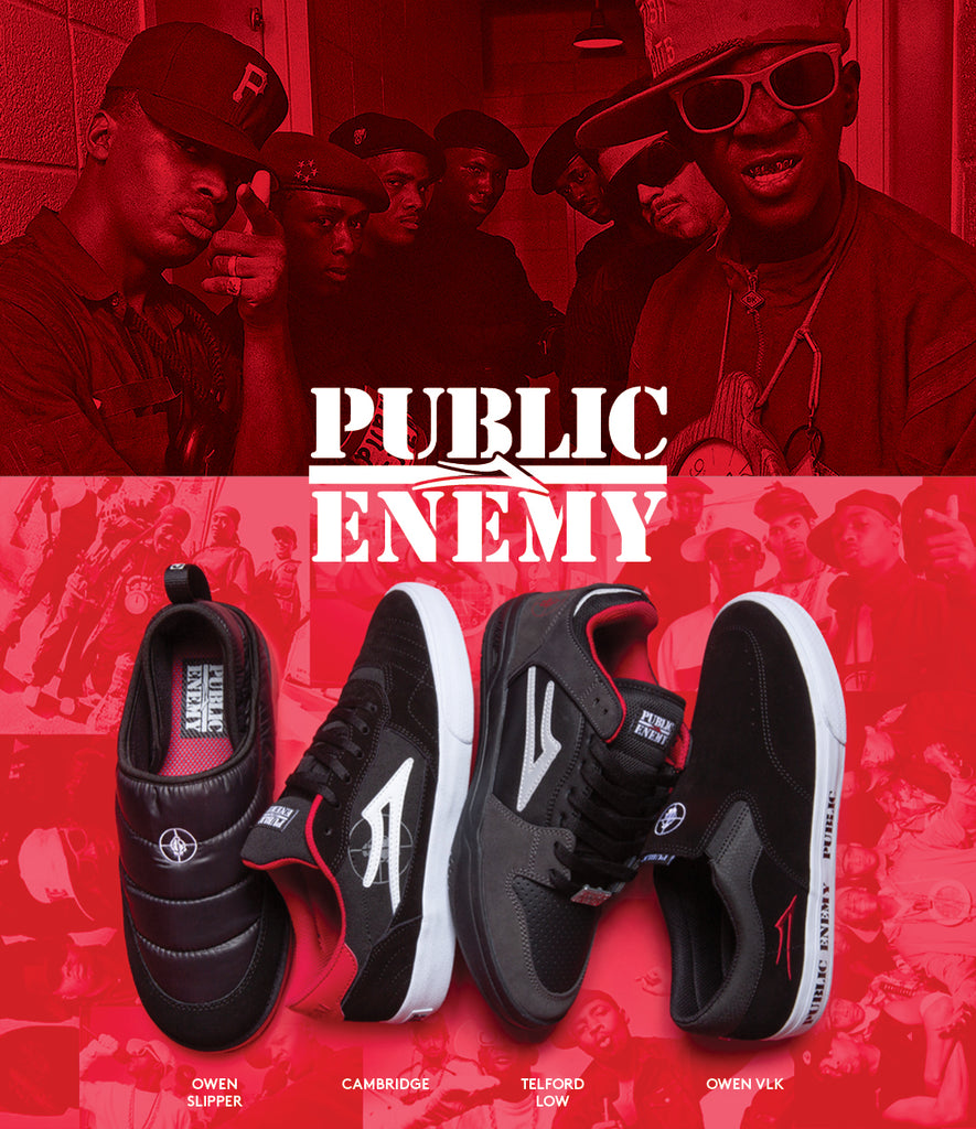 Lakai x Public Enemy Telford Low Skate Shoes - Black/Charcoal Suede 6.jpg