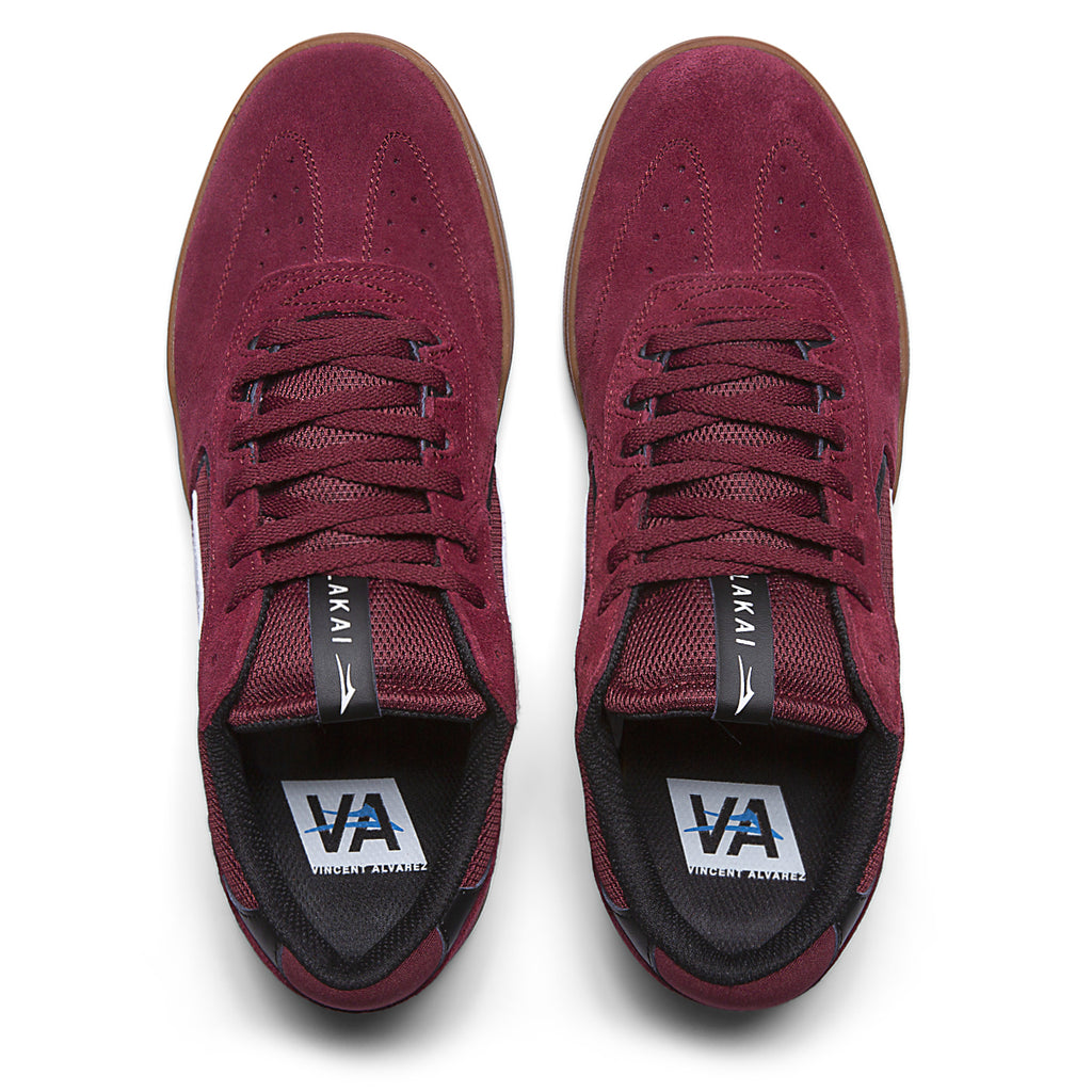 Lakai Atlantic XLK Skate Shoes - Burgundy/Gum Suede 3.jpg