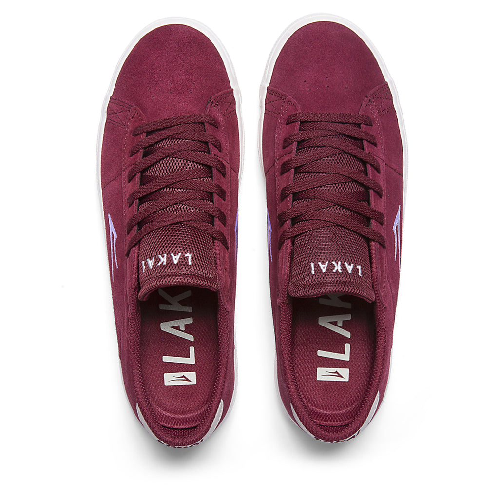 Lakai Newport Skate Shoes - Burgundy Suede Q3-24 3.jpg