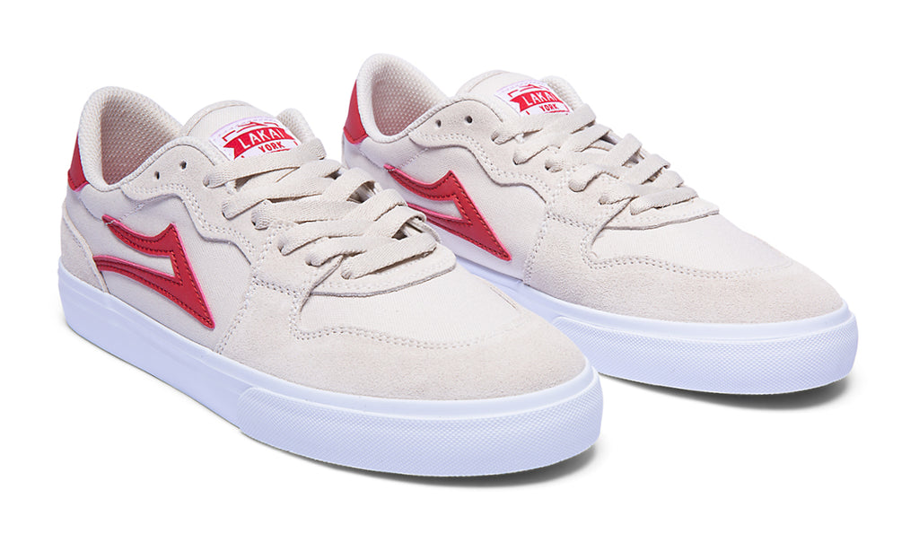 Lakai York Skate Shoes - White/Red Suede Q3-24 2.jpg