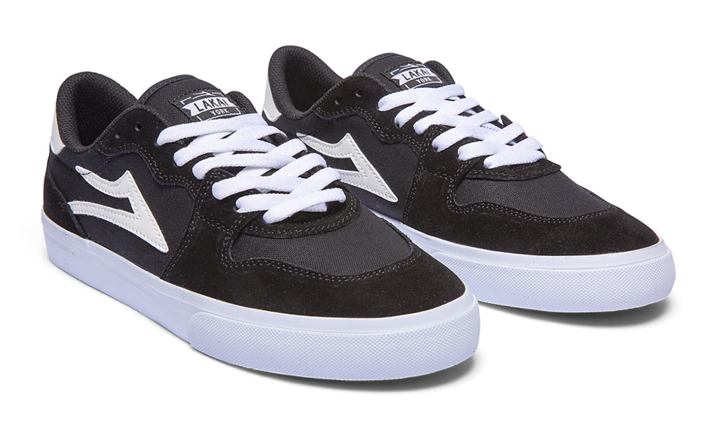 Lakai York Skate Shoes - Black/White Suede_SIDE.jpg