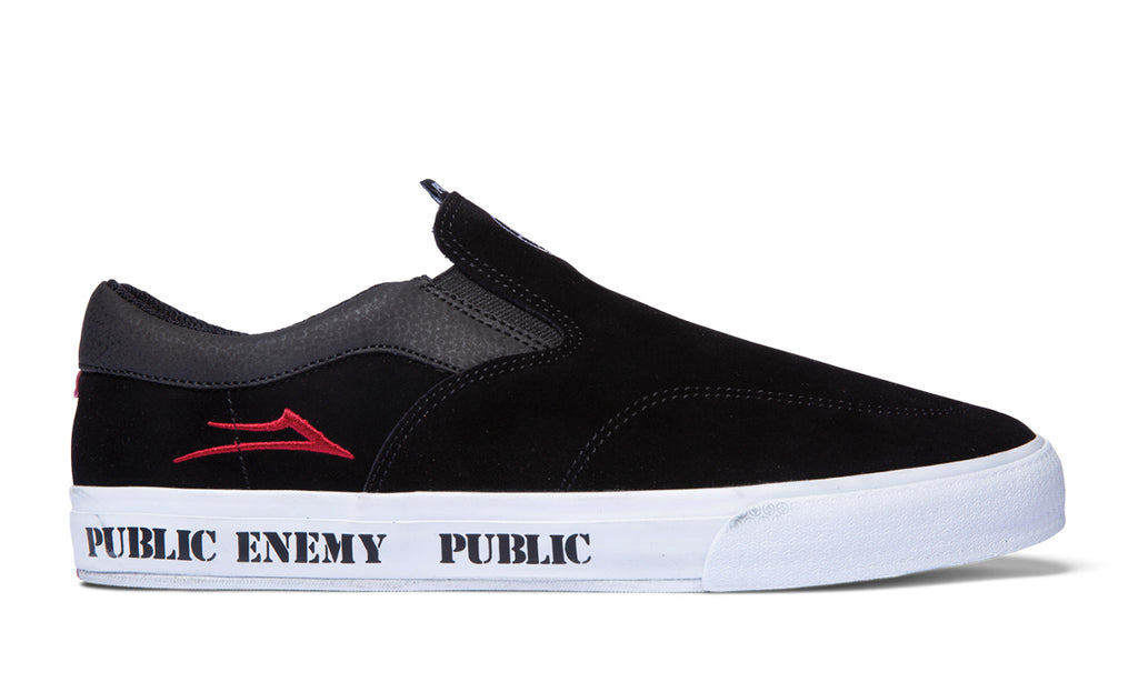 Lakai x Public Enemy Cambridge Skate Shoes - Black/Red Suede.jpg