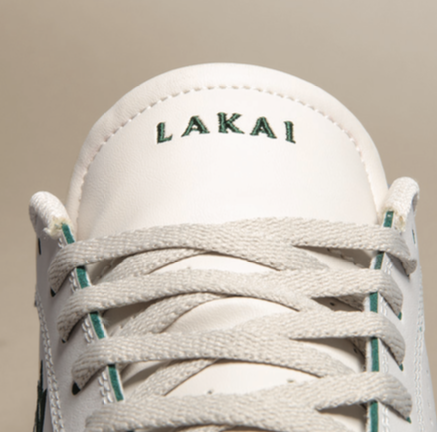 Lakai Terrace Leather Skate Shoes - Cream/Pine detail 3.png