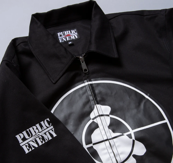 Lakai x Public Enemy Sniper Logo Jacket Black CLOSE.png