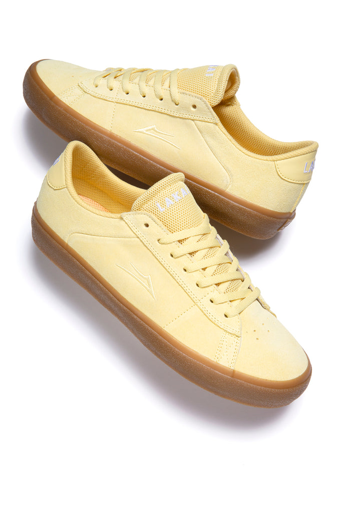 Lakai Newport Skate Shoes - Light Yellow Suede.jpg