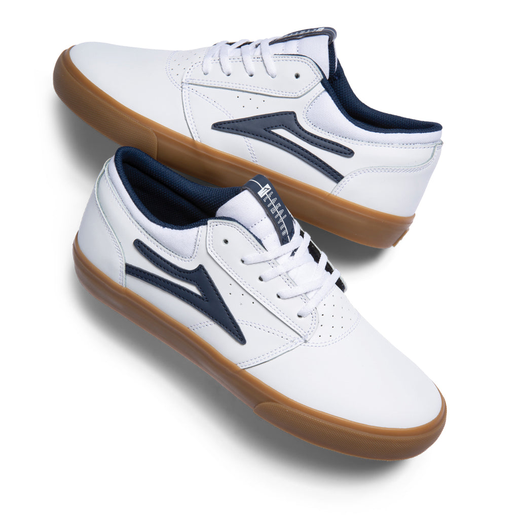 Lakai Griffin Leather Skate Shoes - White/Gum 3.jpg