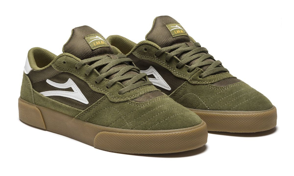 Lakai Cambridge Skate Shoes - Olive Suede 02.jpg